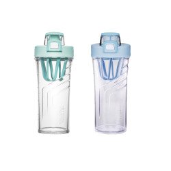 زمازم مياه رياضية مع شفاطة بلاستيكية، 2 لون  سعة 500 مل