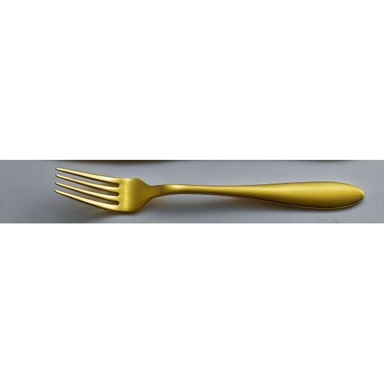 Gold steel forks, set of 6 pieces