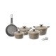 Neoflam Exterma pots set of 9 pieces, beige