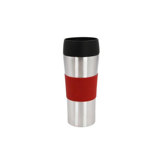 Silver and red heat preservation mug, 400 ml
