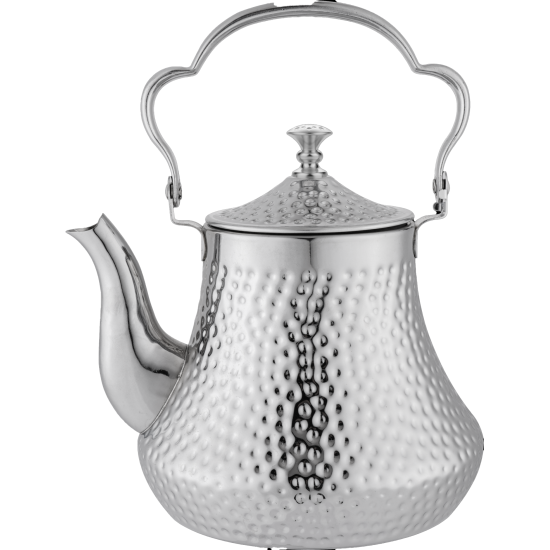 1.6 liter silver embossed teapot