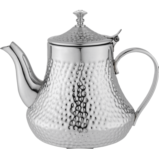 2.0 liter silver embossed teapot