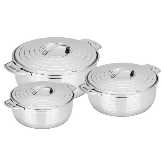 حافظات استيل هندي طقم 3 قطع 3500+5000+8500مل