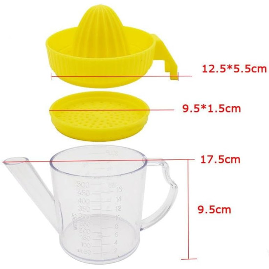 عصارة حمضيات بلاستيكية مزودة بمصفاة