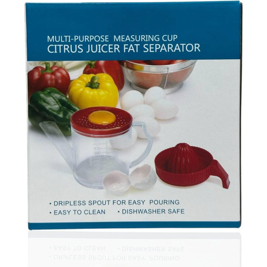 عصارة حمضيات بلاستيكية مزودة بمصفاة