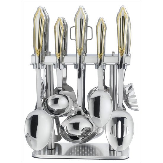 Steel kitchen spoons, 13 pieces