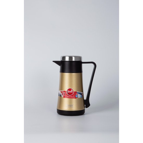 Golden stainless steel thermos, 0.35 litres