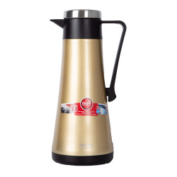 Golden Stainless steel thermos, 1 litres