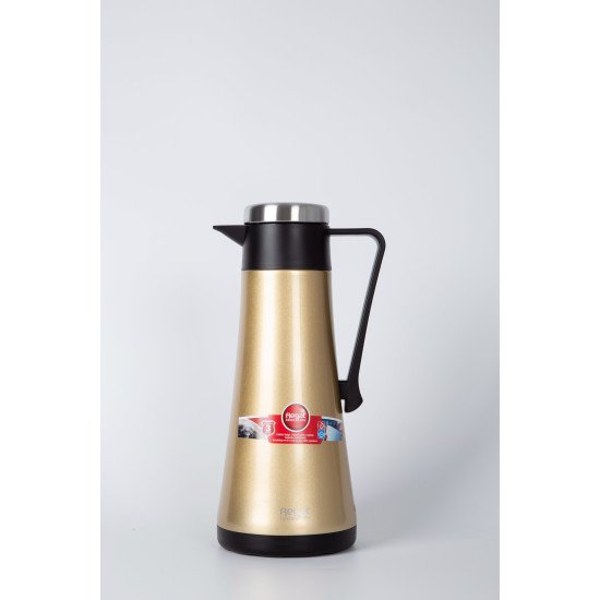 Golden Stainless steel thermos, 1 litres