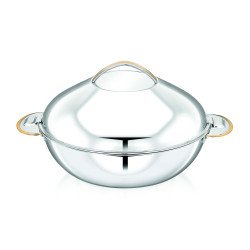 حافظة طعام ستانلس ستيل ريم هندي فضي 1200 مل