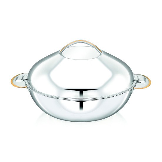 حافظة طعام ستانلس ستيل ريم هندي فضي 6000 مل