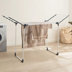 منشر ملابس متعدد الوظائف قابل للطي على الأرضية