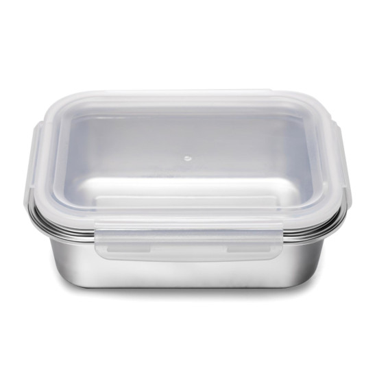 حافظة طعام من ستانلس ستيل مستطيل مقاس 1780 مل