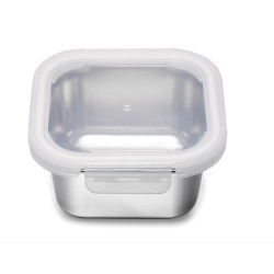 حافظة طعام من ستانلس ستيل مربع مقاس 1450 مل 