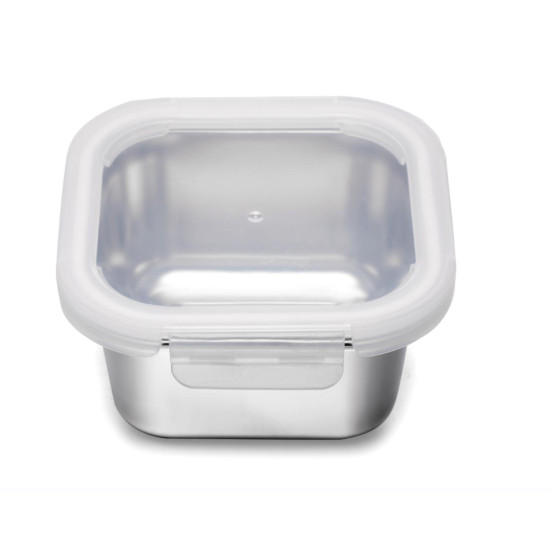 حافظة طعام من ستانلس ستيل مربع مقاس 640 مل