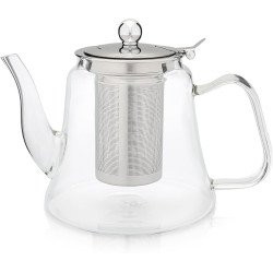 براد شاي زجاجي حراري مزود بمصفاة داخلية 600 مل