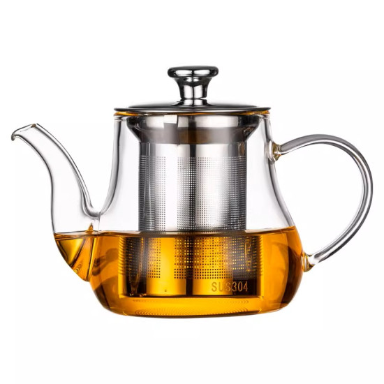 براد شاي زجاجي حراري مزود بمصفاة داخلية 1000 مل