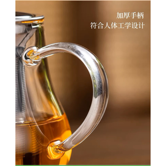 براد شاي زجاجي حراري مزود بمصفاة داخلية 1000 مل