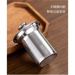 براد شاي زجاجي حراري مزود بمصفاة داخلية 900 مل