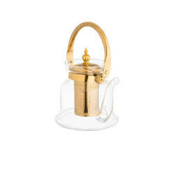 براد شاي زجاجي حراري مزود بمصفاة داخلية 1000 مل