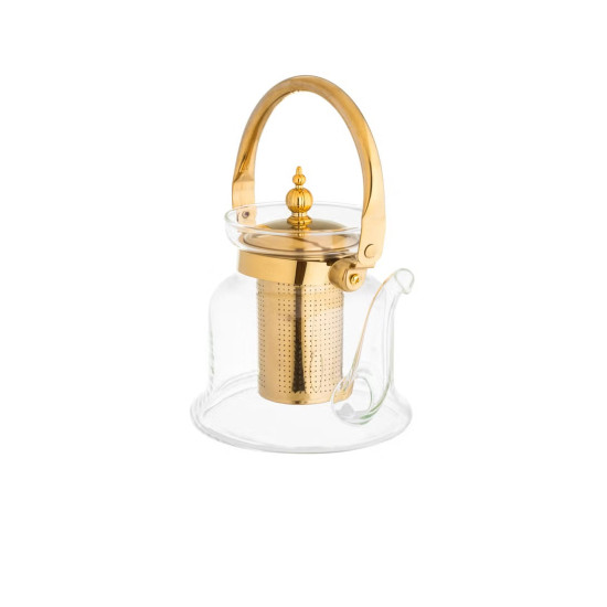 براد شاي زجاجي حراري مزود بمصفاة داخلية 1000 مل