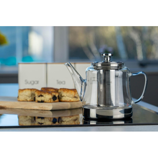 براد شاي زجاجي حراري مزود بمصفاة داخلية 1500 مل