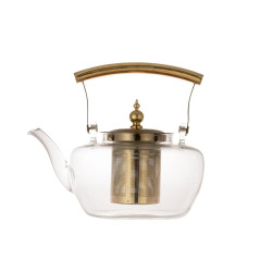 براد شاي زجاجي حراري مزود بمصفاة داخلية 1000 مل