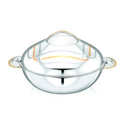 حافظة طعام ستانلس ستيل ريم هندي مزخرف 1200 مل