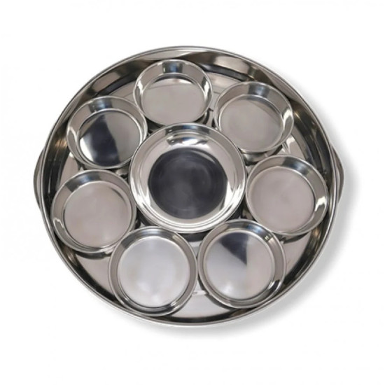 صينية إفطار استيل من بوهارا هندي 50 سم صينية إفطار استيل من بوهارا هندي 50 سم