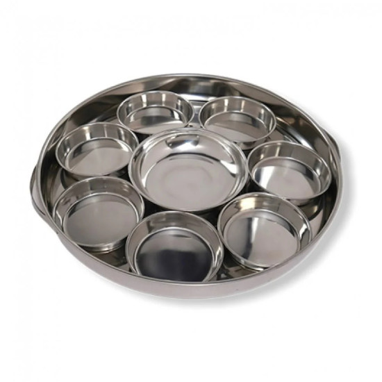 صينية إفطار استيل من بوهارا هندي 50 سم صينية إفطار استيل من بوهارا هندي 50 سم