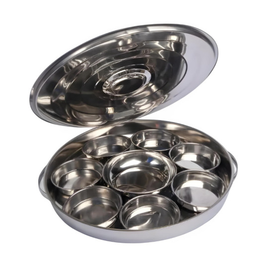 صينية إفطار استيل من بوهارا هندي 50 سم صينية إفطار استيل من بوهارا هندي 50 سم