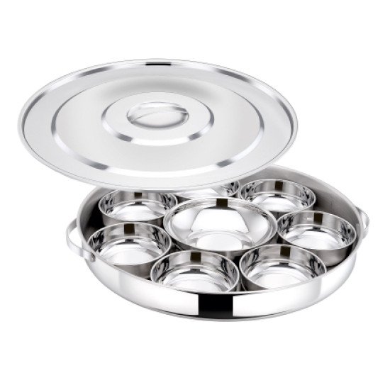 صينية إفطار استيل من بوهارا هندي 50 سم صينية إفطار استيل من بوهارا هندي 50 سم