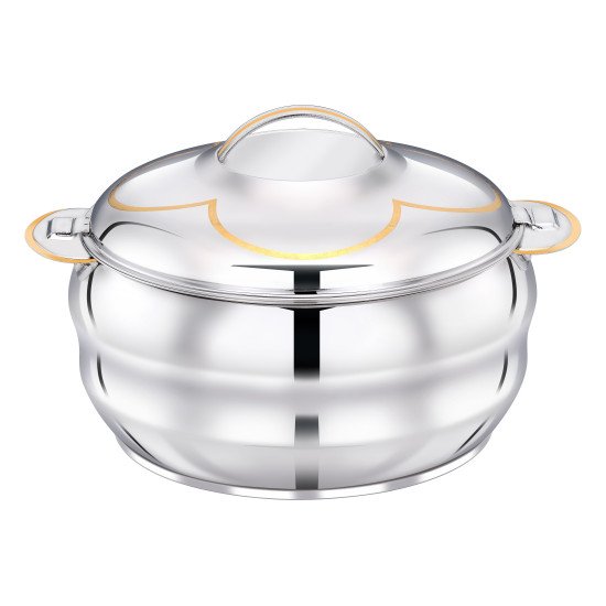 Bohara Steel Sama Gold Embossed 2000ml Containers