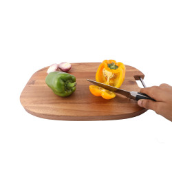 لوح تقطيع خشبي بيضاوي 20.32 سم