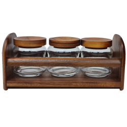 طقم علب بهارات زجاج 3 قطع من بيلي