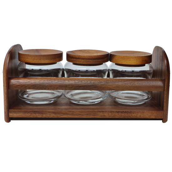 طقم علب بهارات زجاج 3 قطع من بيلي