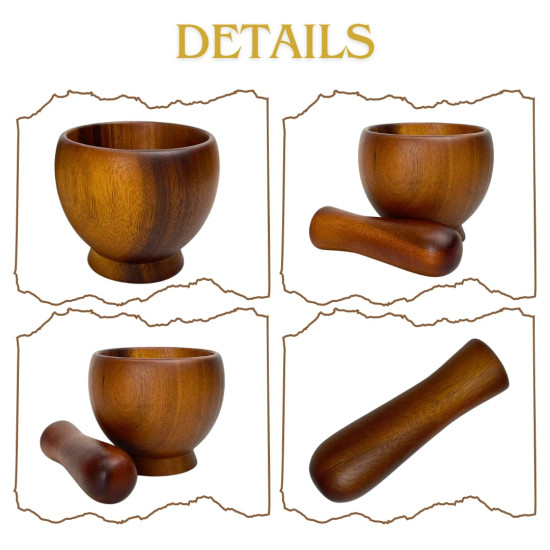 هاون ومطحنة خشبية من بيلي 12 سم