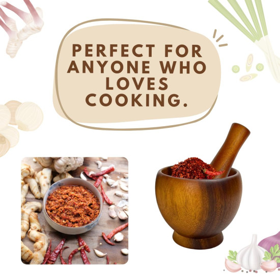 هاون ومطحنة خشبية من بيلي 12 سم