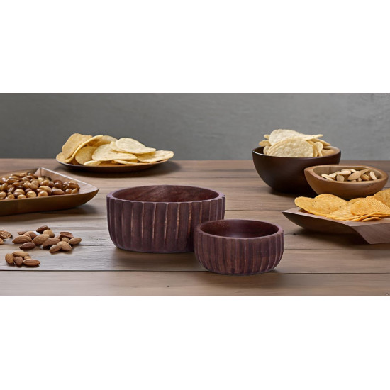 وعاء بيلي الخشبي مضلع  19 سم