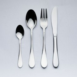 طقم أدوات مائدة من ريسا 72 قطعة فضي 