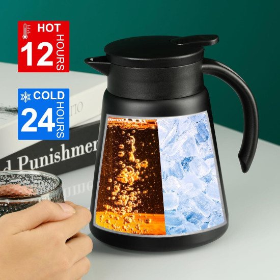 ترمس من ريسا استيل لون اسود 600 مل