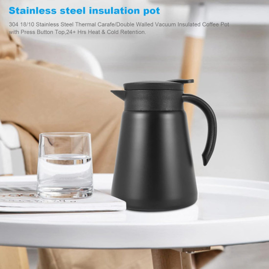 ترمس من ريسا استيل لون اسود 600 مل