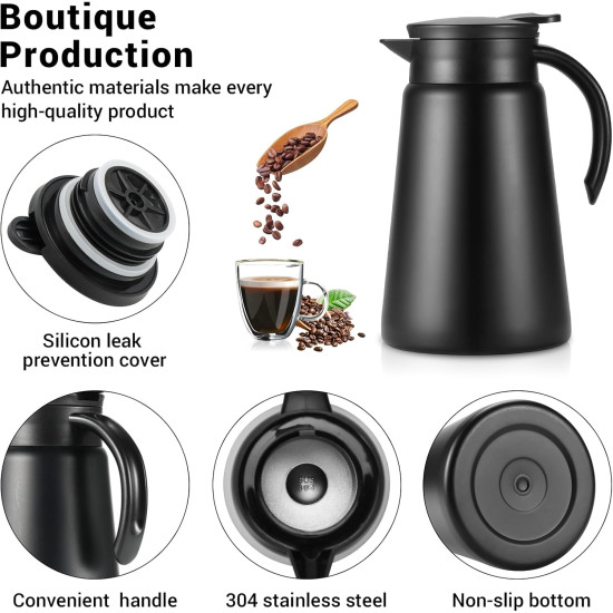 ترمس من ريسا استيل لون اسود 1 لتر ترمس من ريسا استيل لون اسود 1 لتر