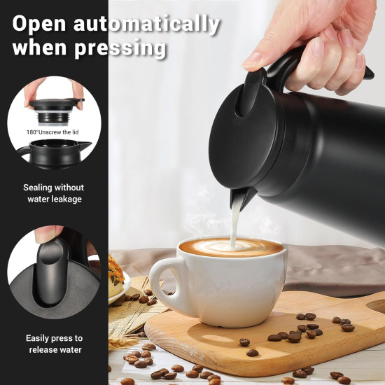 ترمس من ريسا استيل لون اسود 1 لتر ترمس من ريسا استيل لون اسود 1 لتر