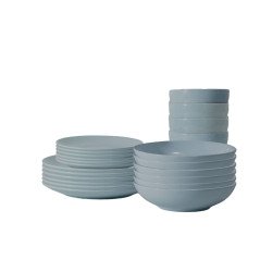 طقم سفرة عشاء بورسلين من ريسا 24 قطعة أزرق