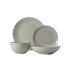 طقم سفرة عشاء بورسلين من ريسا 24 قطعة رمادي