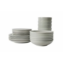 طقم سفرة عشاء بورسلين من ريسا 24 قطعة رمادي