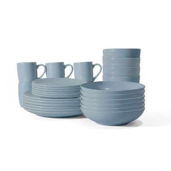 طقم سفرة عشاء بورسلين من ريسا 30 قطعة أزرق