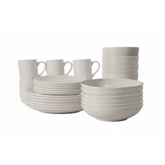 طقم سفرة عشاء بورسلين من ريسا 30 قطعة بيج