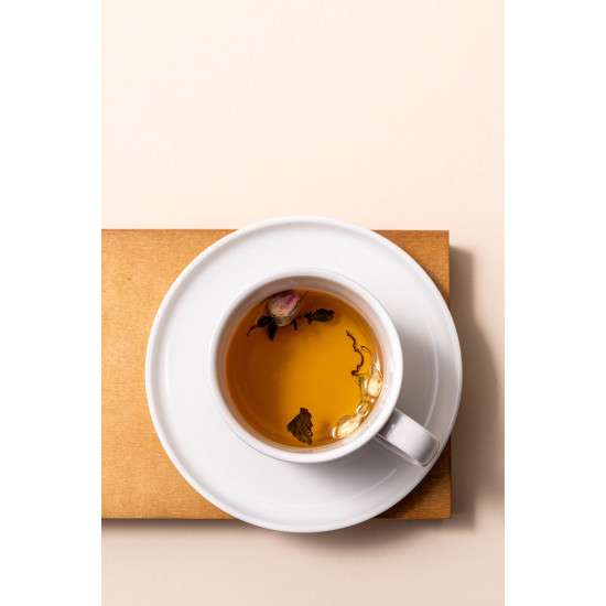 طقم اكواب مع صحون للشاي والقهوة والإسبريسو 6 قطع 90 مل